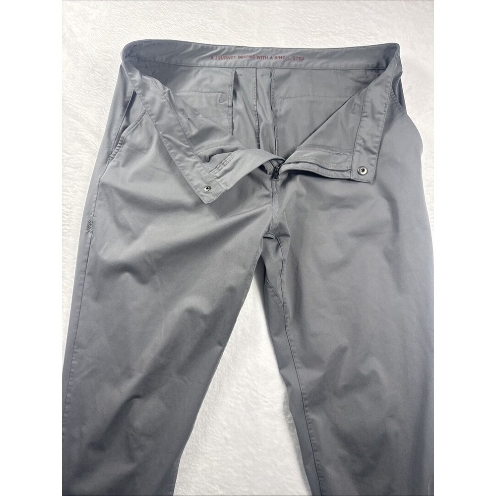 Rhone Commuter Pants Mens 35 x 32 Gray Classic Fit Chino Golf Performance EUC